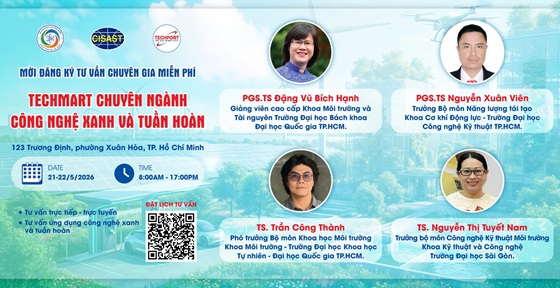 Giới thiệu đội ngũ chuyên gia tư vấn miễn phí tại Techmart “Công nghệ xanh và Tuần hoàn” Năm 2026