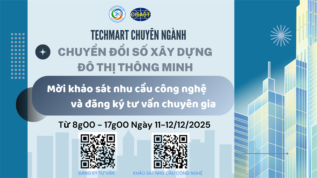Khảo sát nhu cầu công nghệ và đăng ký tư vấn tại Techmart chuyên ngành chuyển đổi số xây dựng đô thị thông minh năm 2025