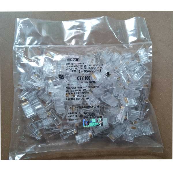 Đầu mạng Cat 5 AMP (hộp 100 đầu), chính hãng