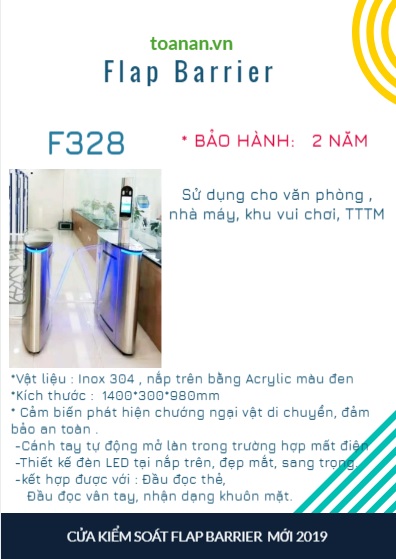 Flap Barrier cao cấp kết hợp mở cửa bằng  mã vạch barcode
