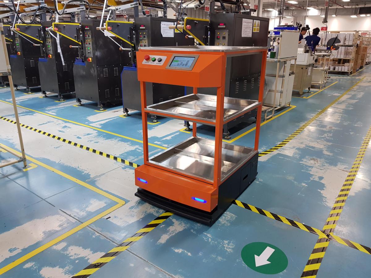 Xe AGV vận chuyển hàng tự động