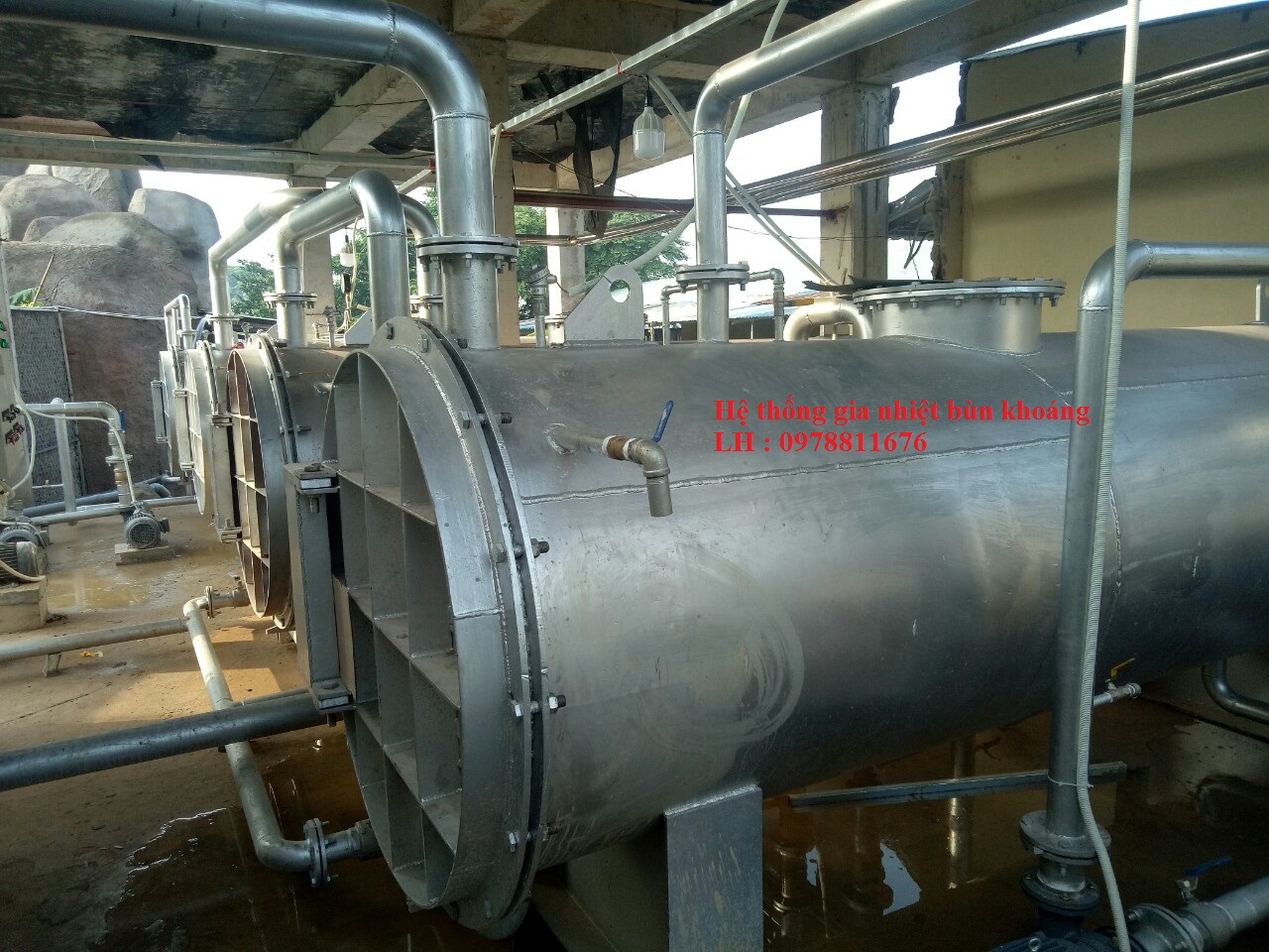 Hệ thống gia nhiệt tắm bùn khoáng, hệ thống gia nhiệt nước khoáng