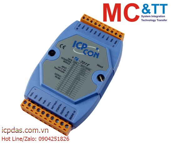 I-7018: Module RS-485 DCON và Modbus RTU 8 kênh đầu vào tương tự