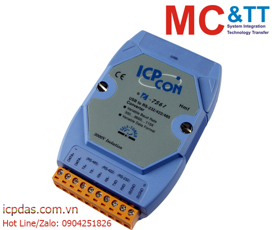 I-7561: Bộ chuyển đổi cách ly USB sang RS-232/ 422/ 485 ICP DAS