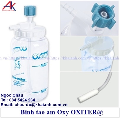 Bình tạo ẩm sủi bọt dùng một lần OXITER® 