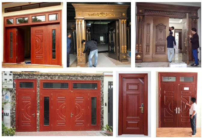 Cửa thép vân gỗ 
