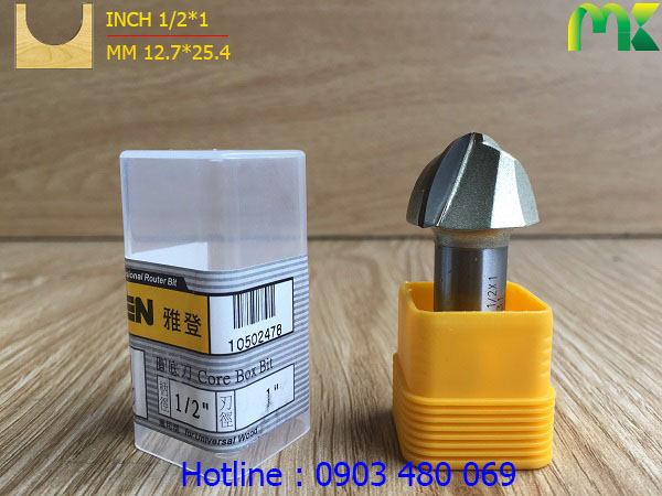 Mũi Router bán nguyệt ARDEN 0502 1/2*1 