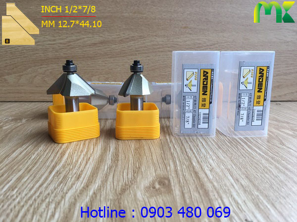 Mũi phay góc 45 độ ARDEN 1/2*7/8 0209 cốt 12.7mm