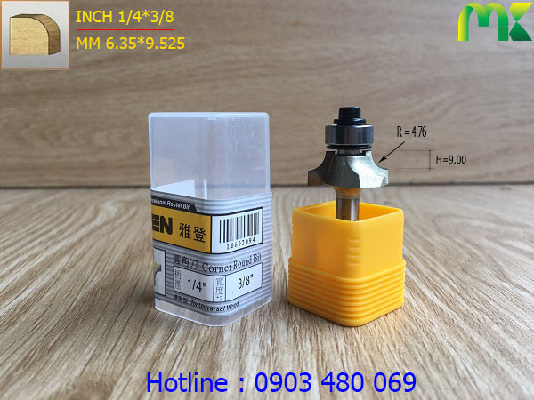 Mũi router bo cạnh 1/2*1*5/8 0602 Cốt 12.7mm