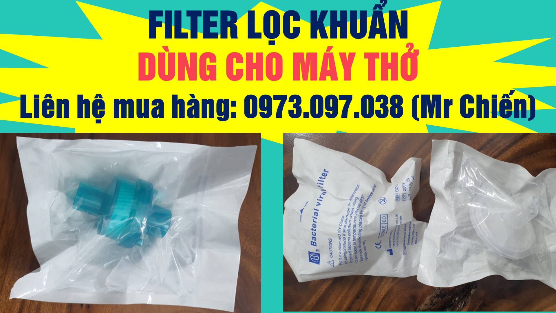Filter lọc khuẩn | Filter lọc khuẩn 1 chức năng dùng cho máy thở
