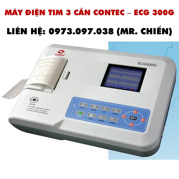 Máy điện tim 3 cần | Máy điện tim 3 cần contec | Ecg 300g