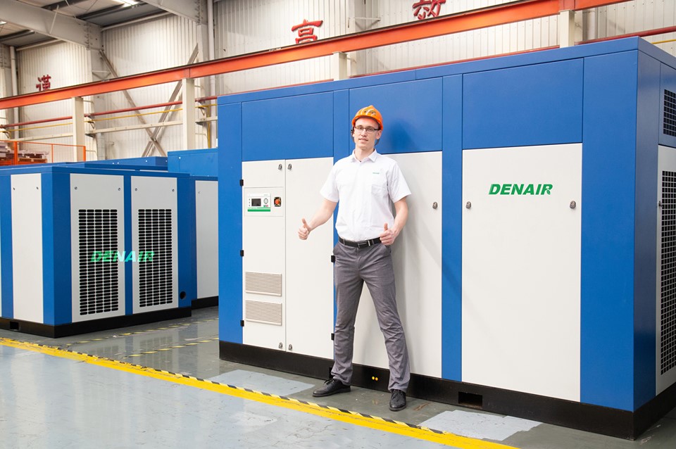 Máy nén khí trục vít có dầu Denair công suất 5.5- 400 Kw