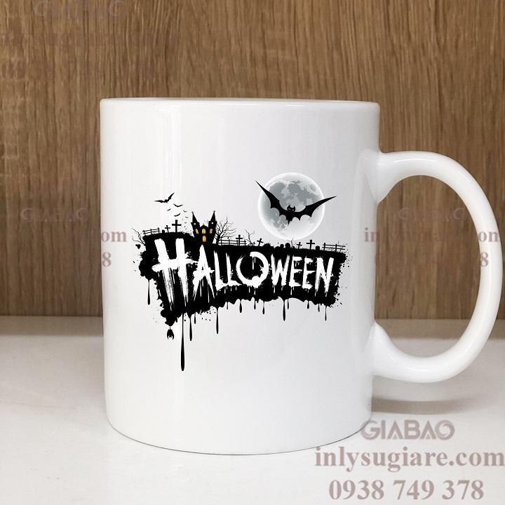 Quà tặng ly sứ in hình Halloween độc đáo, ấn tượng