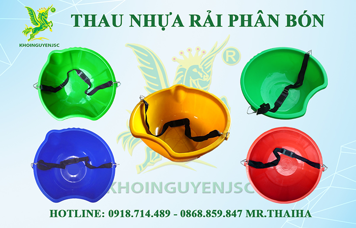 Thau nhựa rải phân