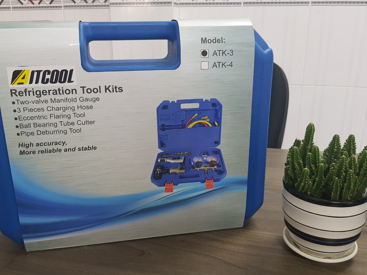 Bộ loe ống đồng gồm thêm bộ đồng hồ đo gas R410A Aitcool ATK-3- Hàng nhập khẩu