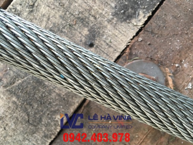 Cáp chống xoắn Hàn Quốc 19*7 mạ kẽm phi 8