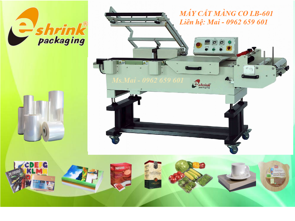 Máy bọc màng co bán tự động LB601 nhập khẩu chính hãng