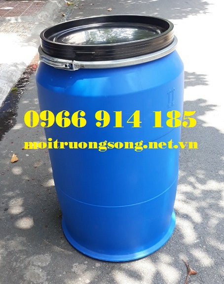 Thùng phuy nhựa 220 lít có đai sắt  MKC PN220