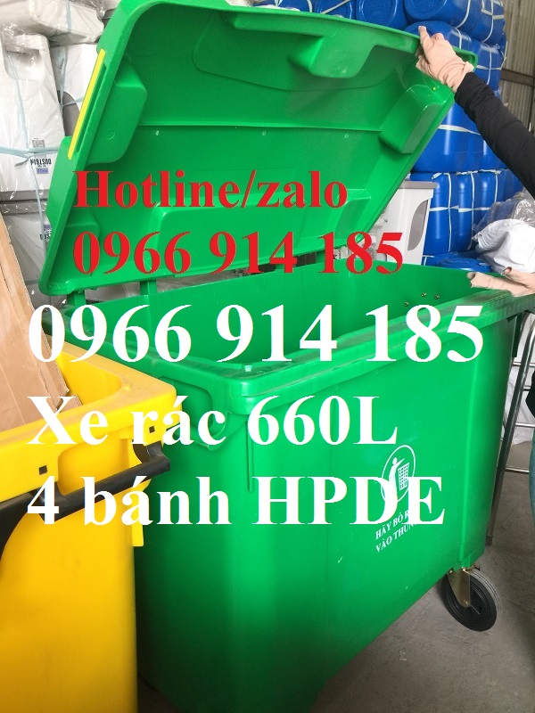 Xe thu gom rác 660 lít MKC