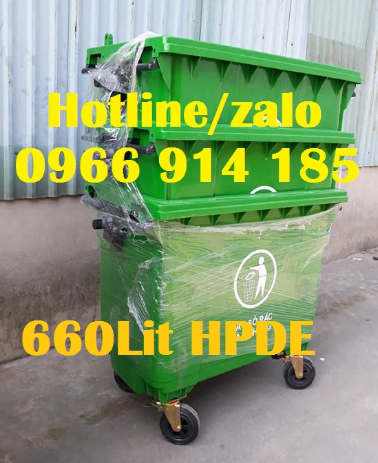 Xe thu gom rác 660 lít MKC