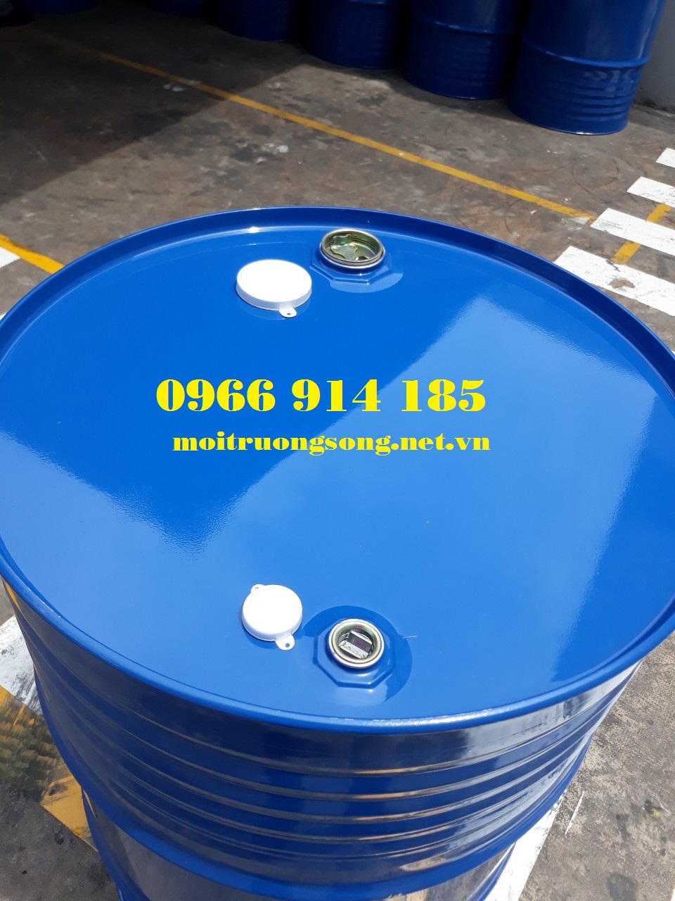 Thùng phuy sắt 220L kín 2 nắp nhỏ chuyên đựng hóa chất MKC