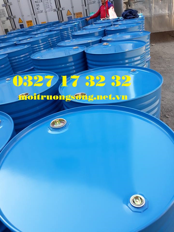 Thùng phuy sắt 220L kín 2 nắp nhỏ chuyên đựng hóa chất MKC