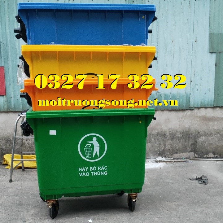 Xe thu gom rác 660 lít MKC