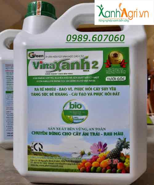 Phân bón Vinaxanh 2 tưới gốc can 5 lít