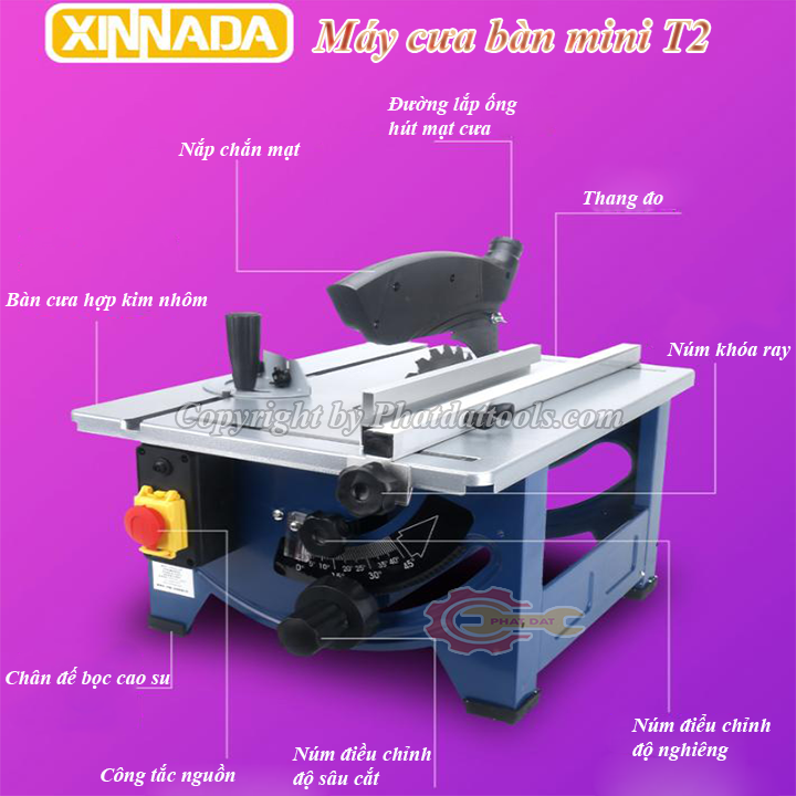 Máy cưa gỗ bàn mini XINNADA T2
