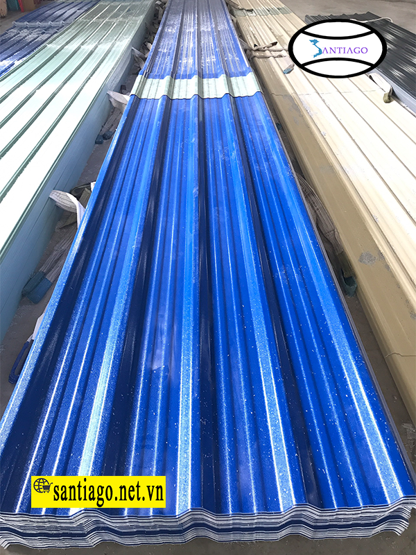 Tôn nhựa PVC ASA 5 sóng vuông Santiago- Chống hóa chất ăn mòn chống nóng chống ồn giá rẻ