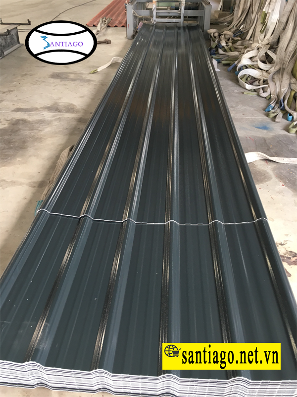 Tôn nhựa PVC ASA 6 sóng vuông Santiago- Cách nhiệt cách âm chống ăn mòn giá rẻ