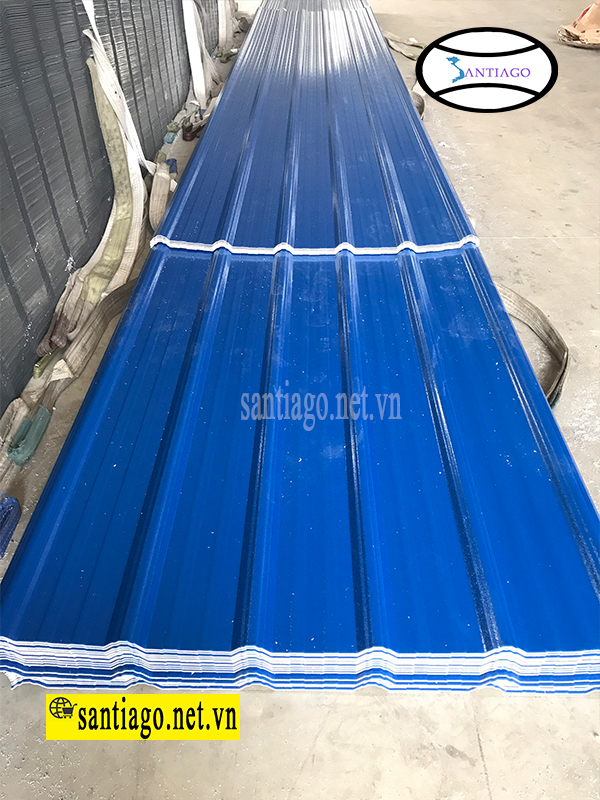 Tôn nhựa PVC ASA 6 sóng vuông Santiago- Cách nhiệt cách âm chống ăn mòn giá rẻ