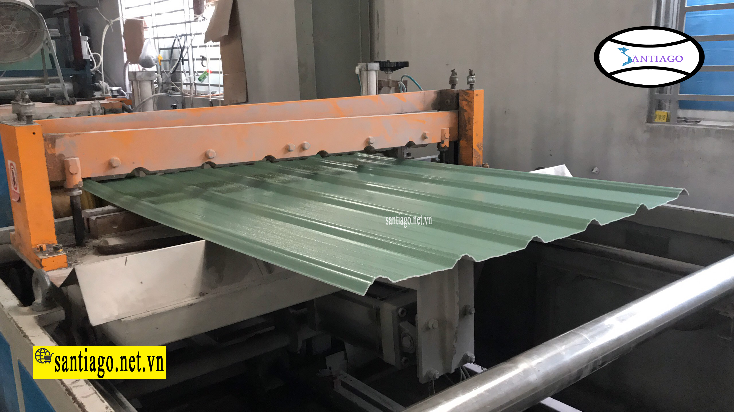 Tôn nhựa PVC ASA 6 sóng vuông Santiago- Cách nhiệt cách âm chống ăn mòn giá rẻ
