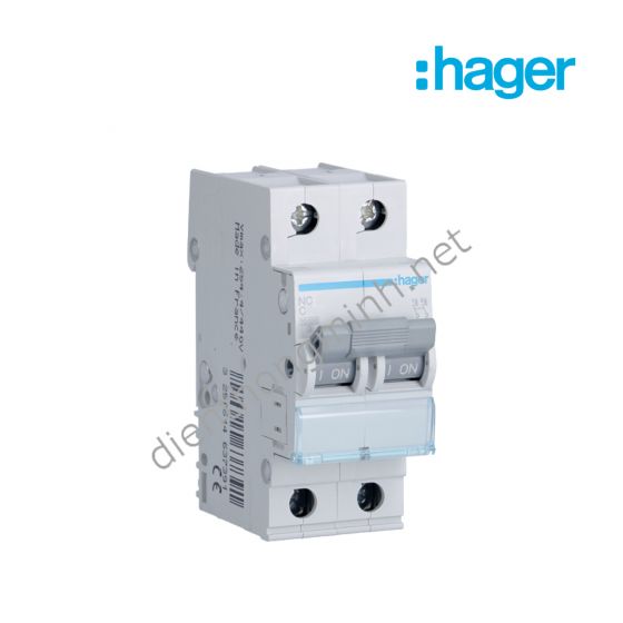 Cầu dao tự động MCB 2P 16A Hager- NC216A