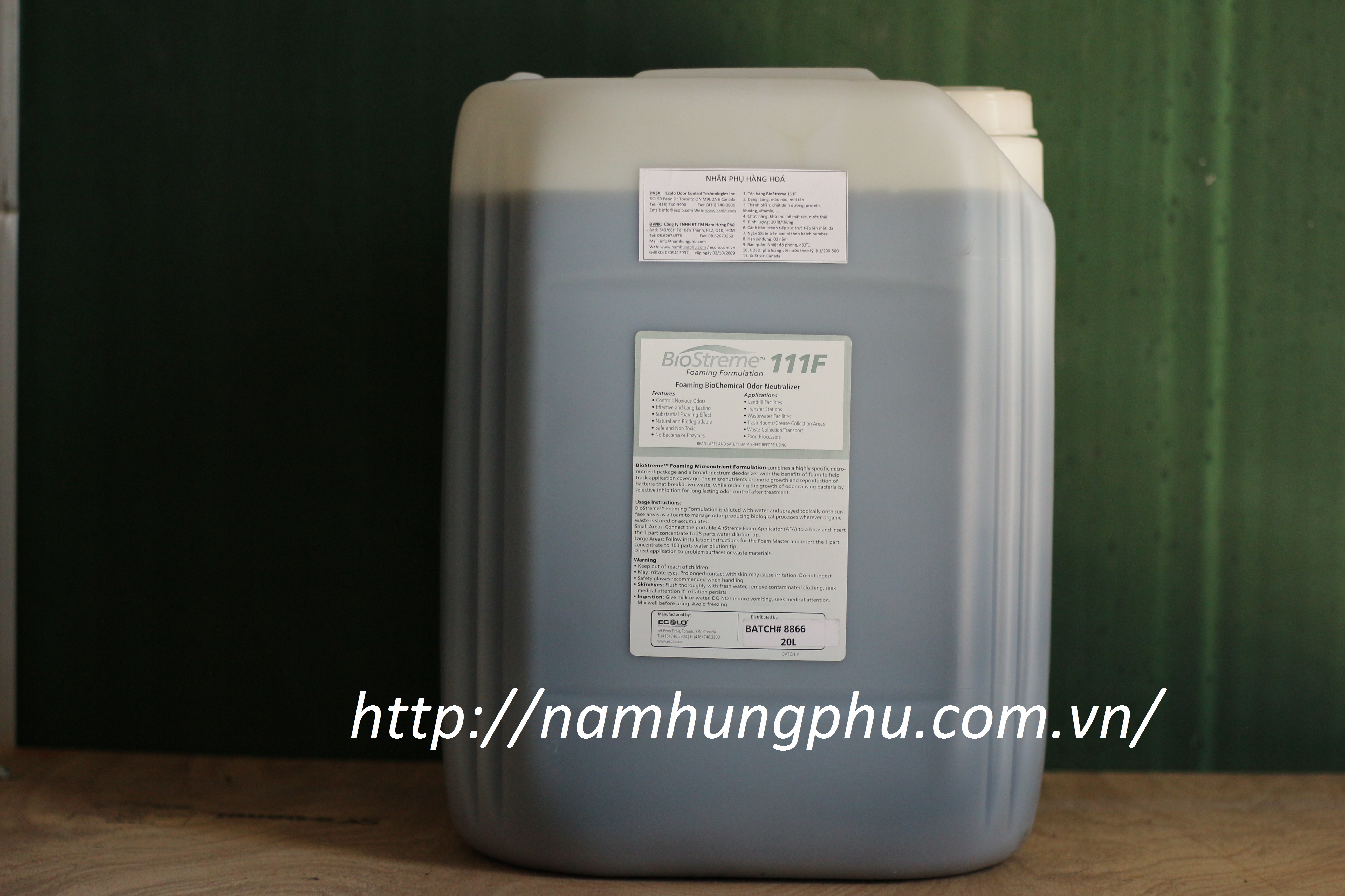 Xử lý mùi hôi nước thải, bùn thải, rác thải Biostreme 111F (ECOLO)