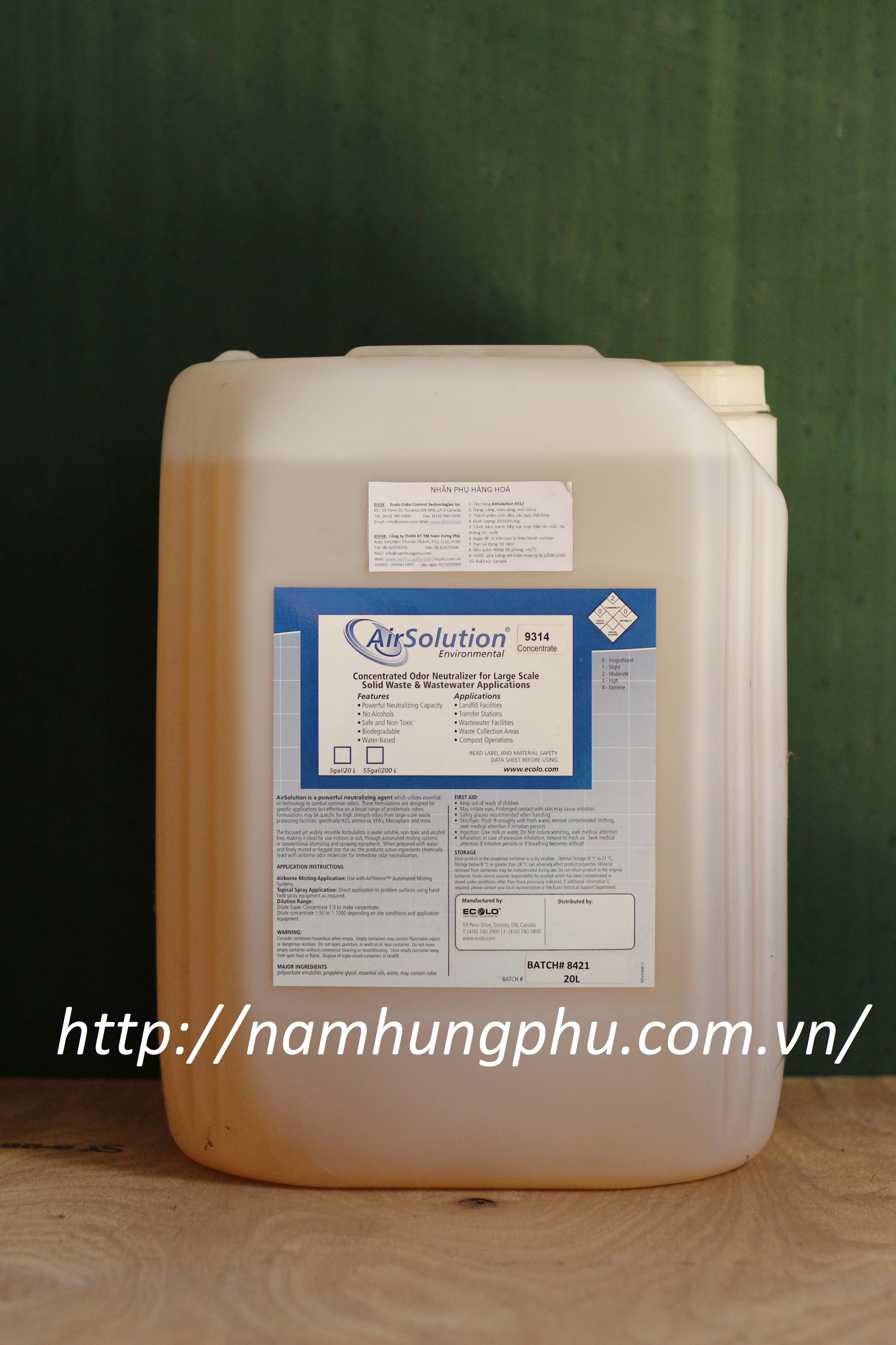 AirSolution9314 - Sản phẩm xử lý mùi hôi trong nhà xưởng và khu vực mở