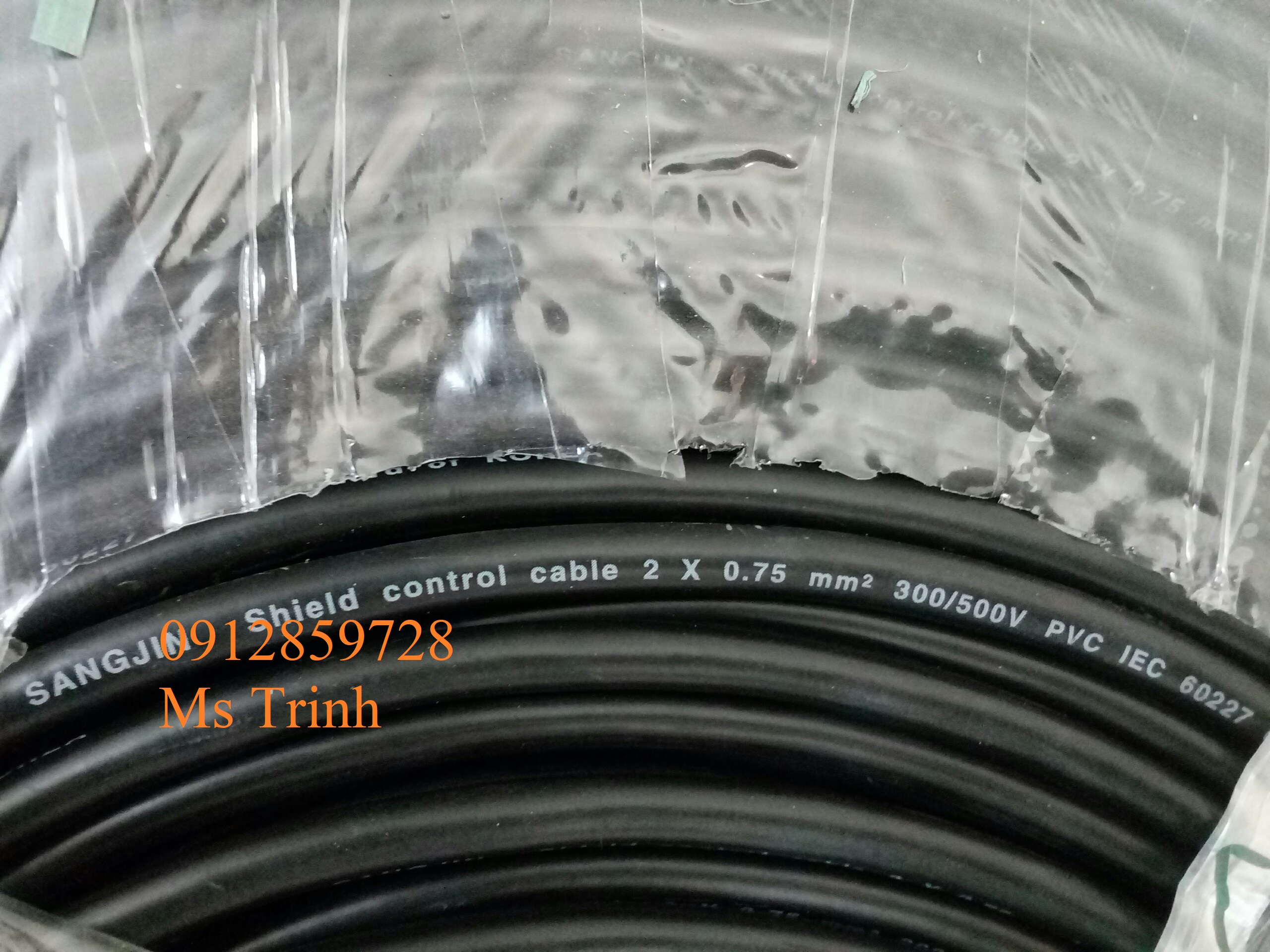 Cáp điều khiển Sangjin 2×0.75 chống nhiễu, xuất xứ Hàn Quốc