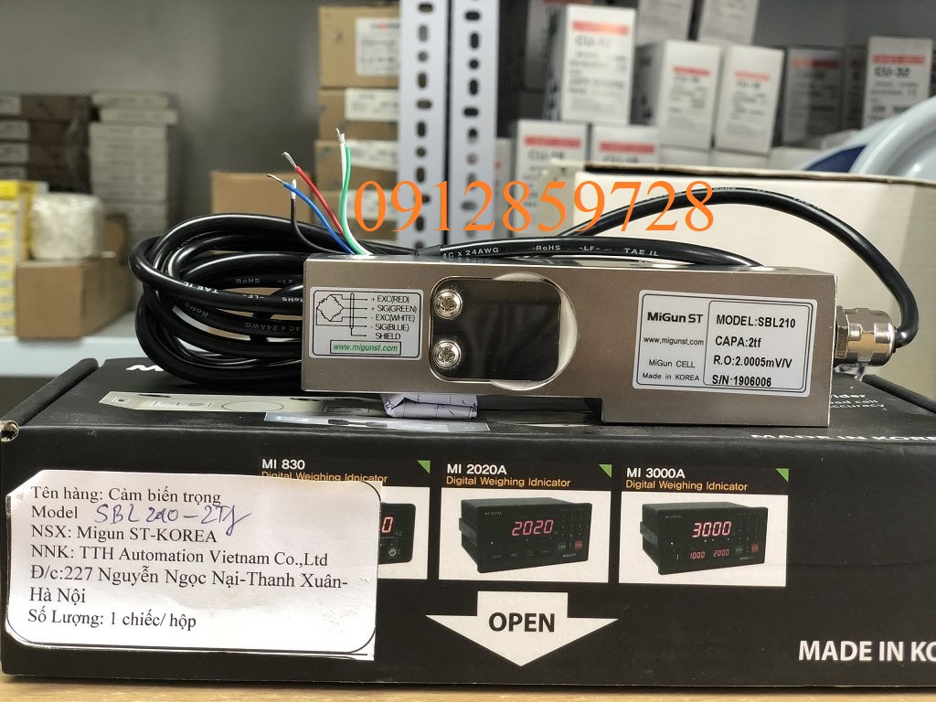 Load cell Migun SBL210-2tf, xuất xứ Migun - Hàn Quốc