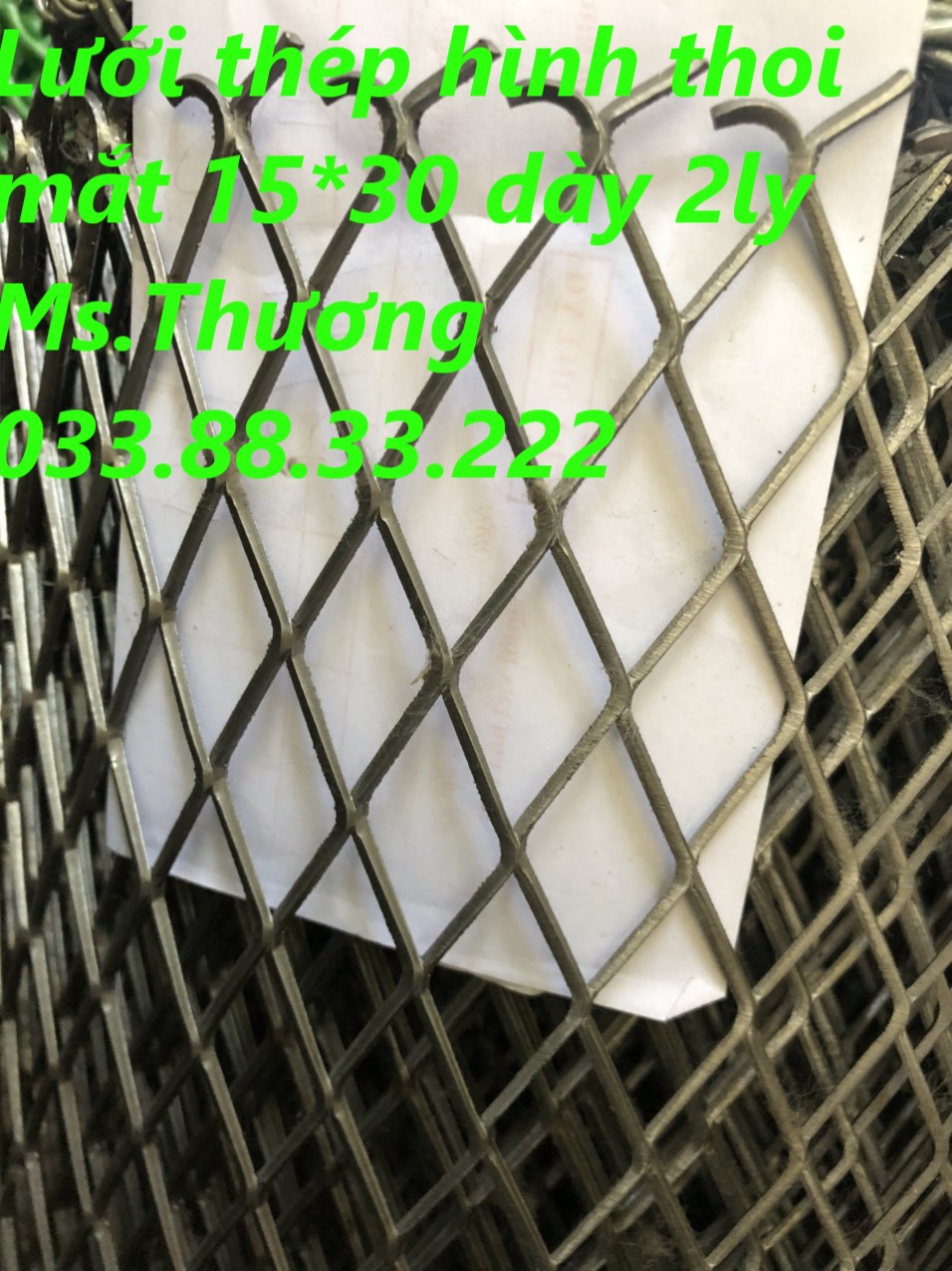 Lưới hình thoi A15x30mm dây 1.5 ly khổ 1m