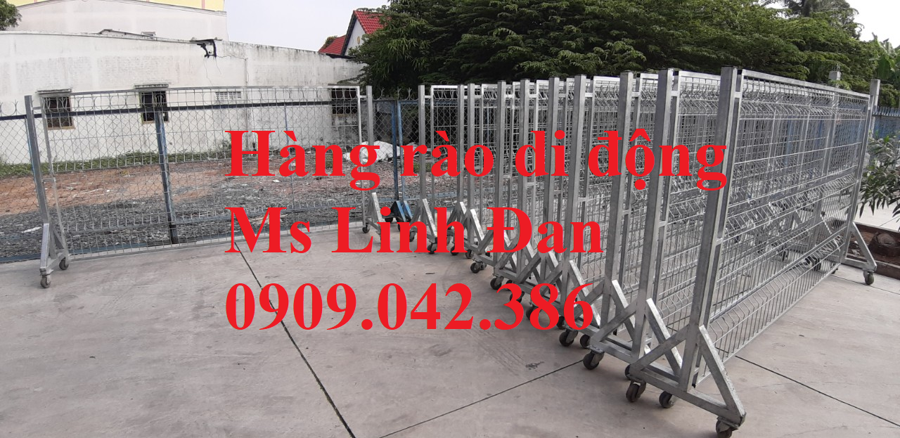 Lưới thép hàng rào di động có bánh xe