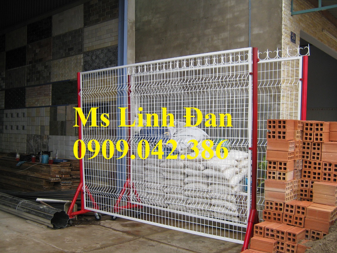 Lưới thép hàng rào di động có bánh xe