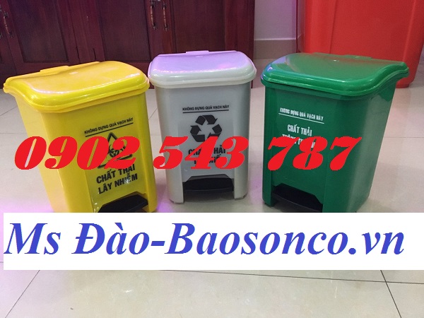Thùng rác đạp chân y tế 25 lít 