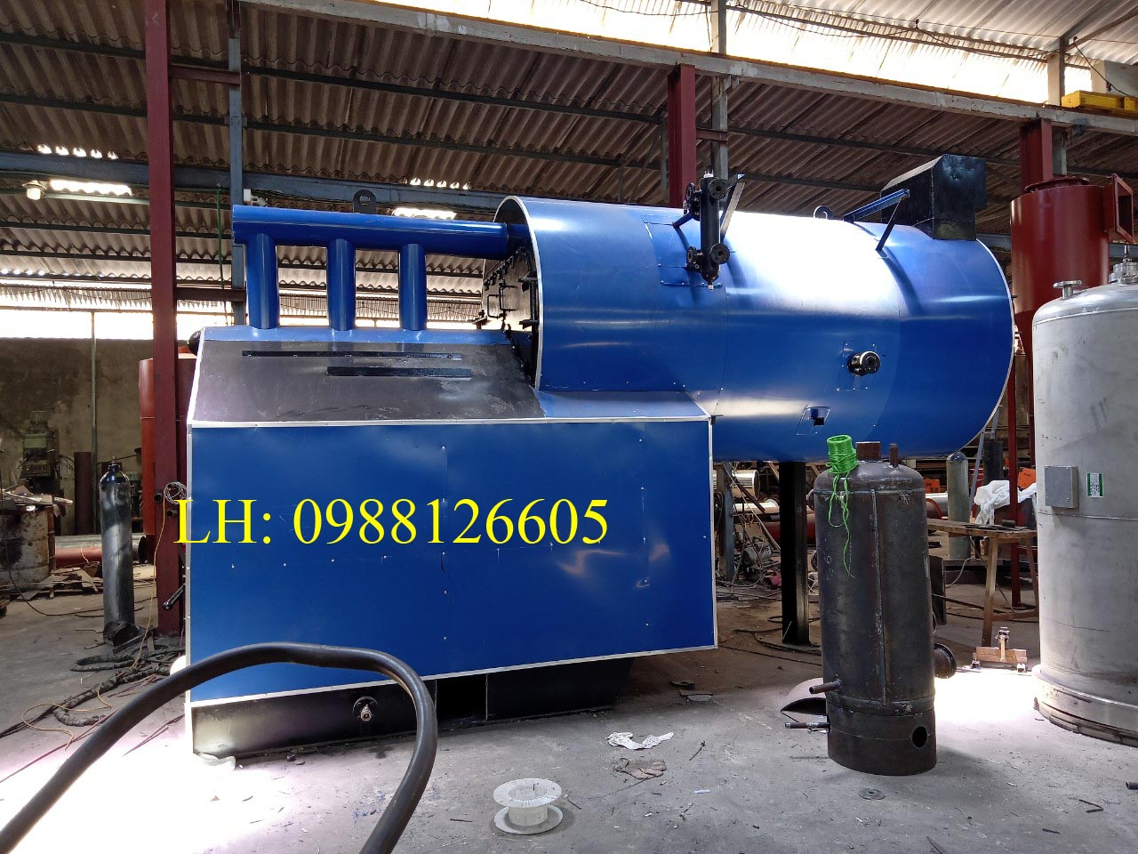 Lò hơi đốt than, củi công suất 2 tấn