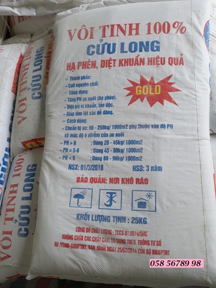 Vôi bột cho thủy sản