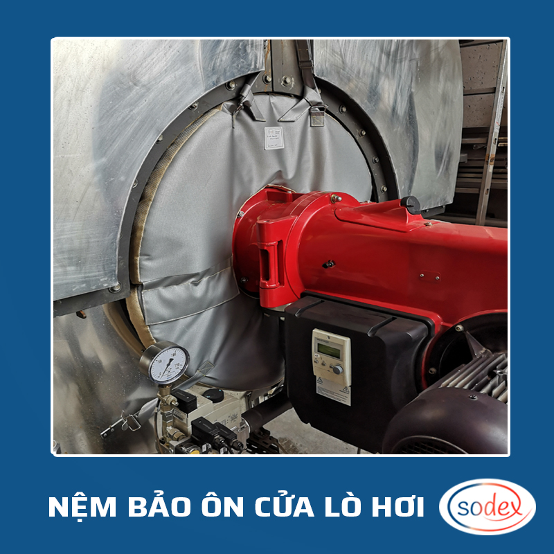 Nệm bọc bảo ôn cửa lò hơi