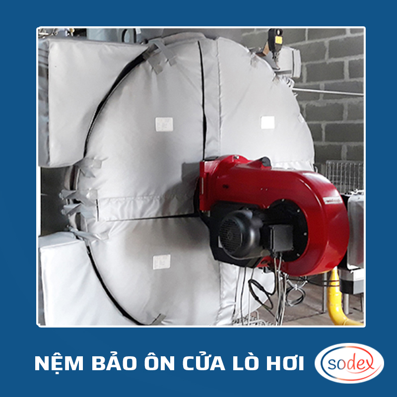 Nệm bọc bảo ôn cửa lò hơi