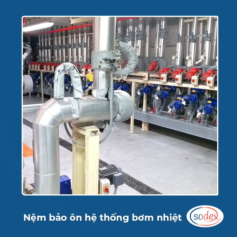 Nệm bọc bảo ôn bơm ly tâm- hệ thống bơm nhiệt