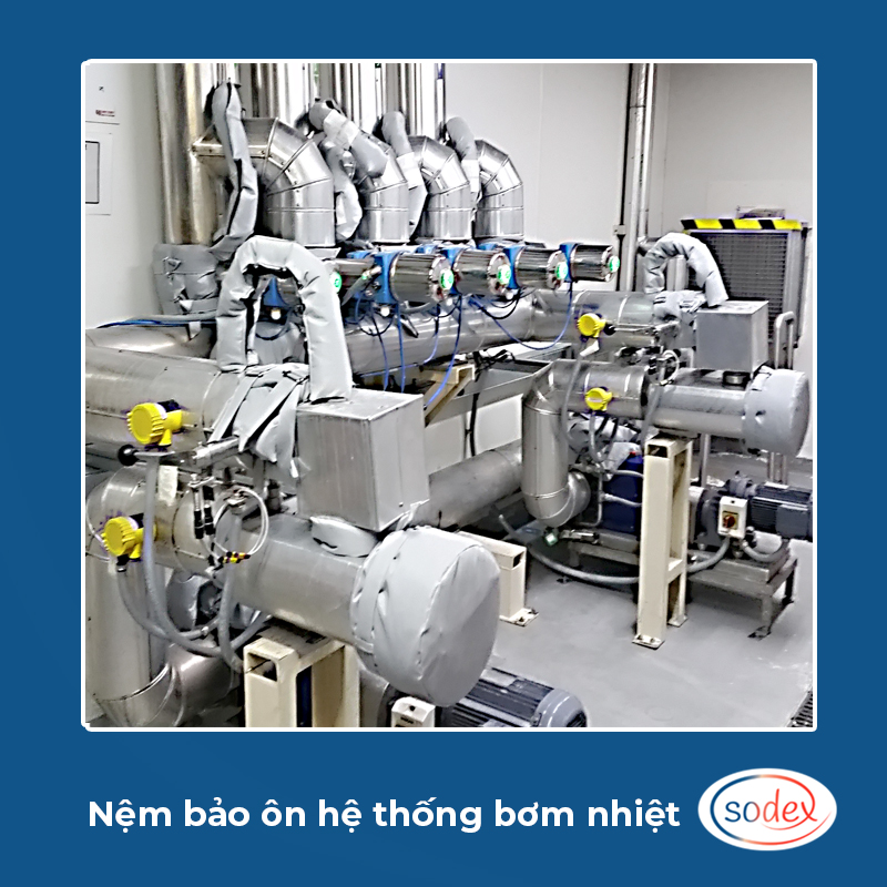 Nệm bọc bảo ôn bơm ly tâm- hệ thống bơm nhiệt