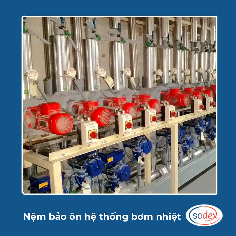 Nệm bọc bảo ôn bơm ly tâm- hệ thống bơm nhiệt
