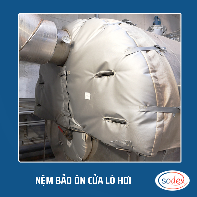 Nệm bọc bảo ôn cửa lò hơi